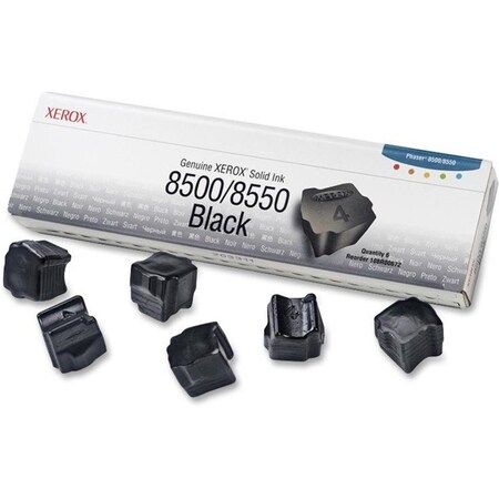 Xerox Genuine Xerox Solid Ink 8500/8550 Black (6 Sticks), 108R00672 108R00672